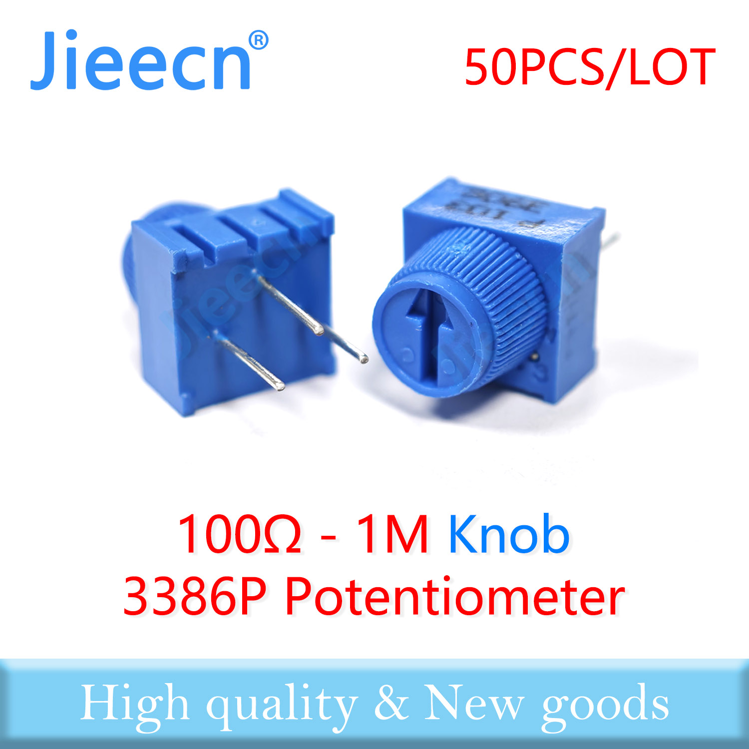 50 個 3386P 100R-1M トリミングポテンショメータ中国高品質 3386P-1-101 201 501 102 202 502 103 203 503 104 204 504 105 ノブ