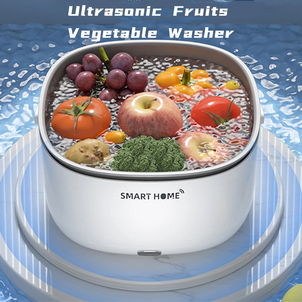 超音波野菜洗濯機家庭用食品除去農薬残留物洗浄機キッチン果物汚れ洗浄清浄機バスケット