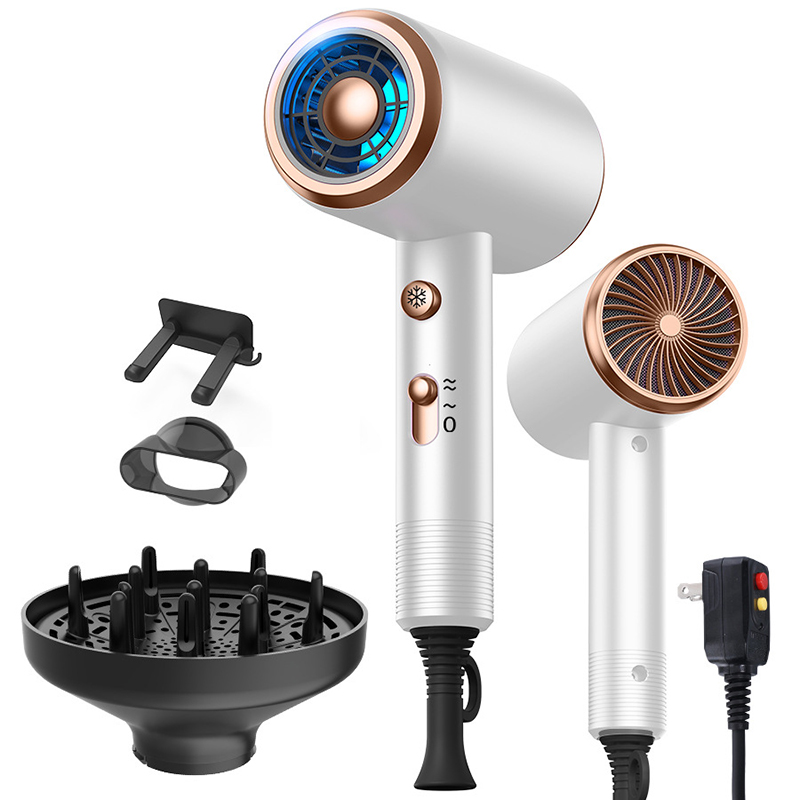 5 in 1 プロフェッショナルヘアドライヤー強力な温風と冷風機能を備えたサーモスタット電気ヘアドライヤー、滑らかな髪ツール