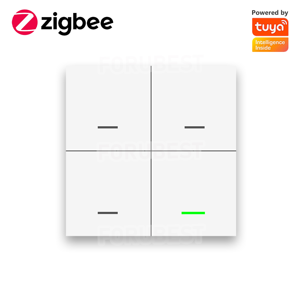 Tuya Zigbee ワイヤレススマートシーンスイッチ 4 ギャング 12 モードホーム自動照明シーンボタンコントローラ ZigBee ゲートウェイが必要