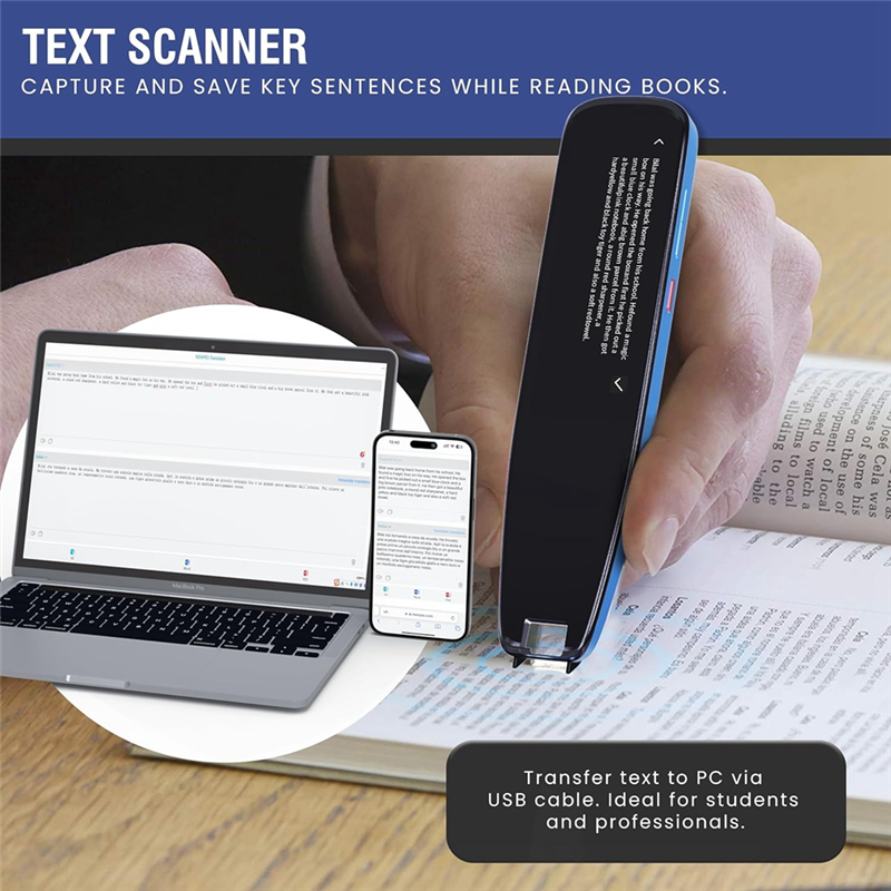 Excellent-Scan リーダーペン、16GB コリンズ辞書スキャナ翻訳機スキャンペン OCR デジタル音声翻訳デバイス