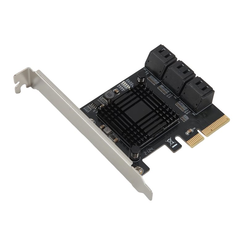SATA 3 PCI拡張カード PCI-E/PCIE SATAコントローラー SATAマルチプライヤー SATA3 6Gbps Asmedia ASM1166チップ搭載 HDD SSD-POS対応