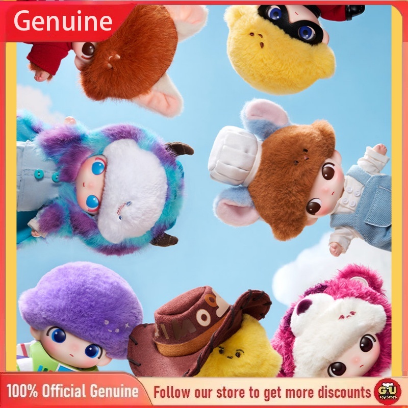 本物のポップマート Dimoo ワールド × ピクサー共同ブランドビニールぬいぐるみペンダントブラインドボックスグッズおもちゃランダムボックスアニメサプライズボックス