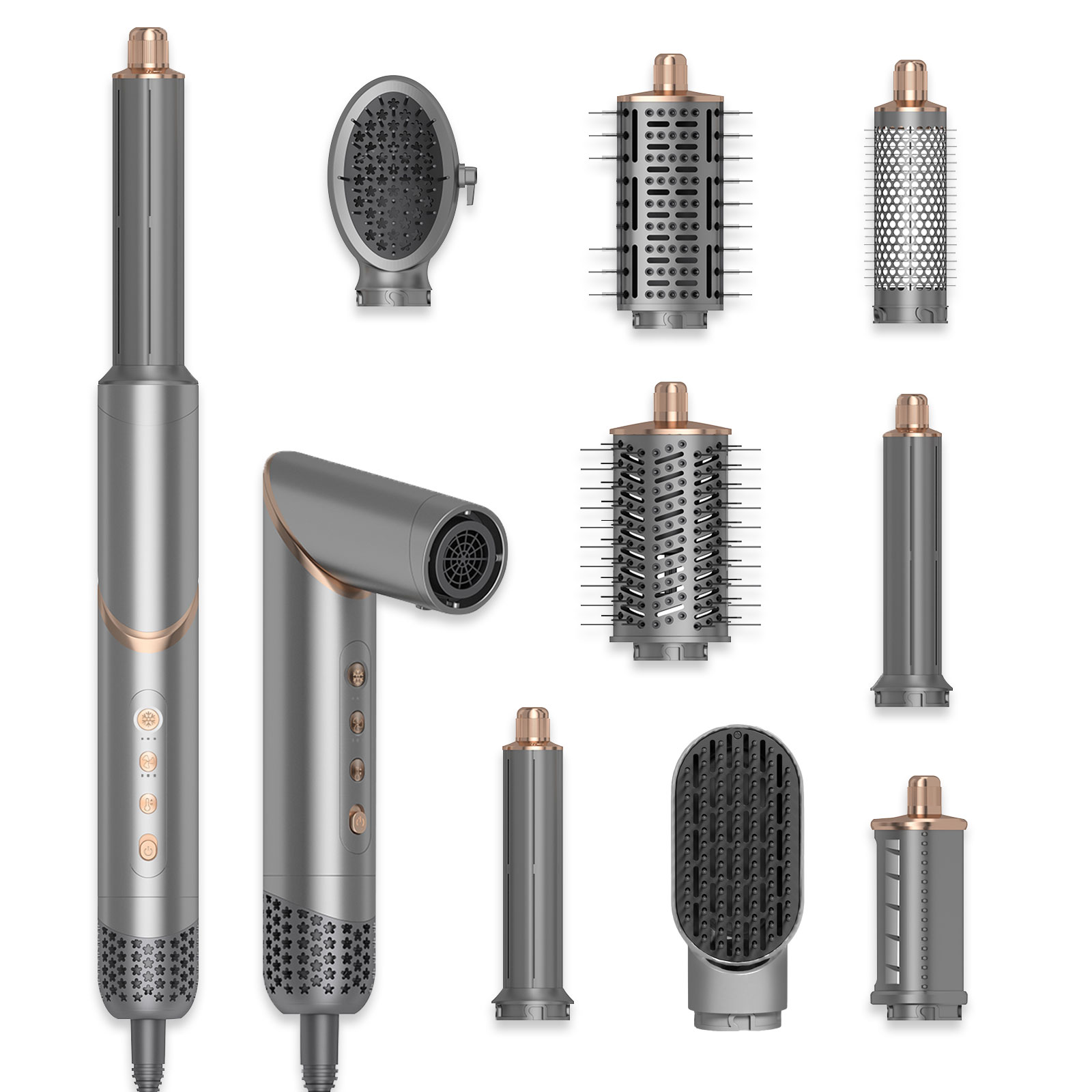 8 in 1 ハンドル折りたたみヘアドライヤーポータブル多機能家庭用ヘアドライヤー折りたたみスタイリングコームマルチヘアスタイラーヘアケア