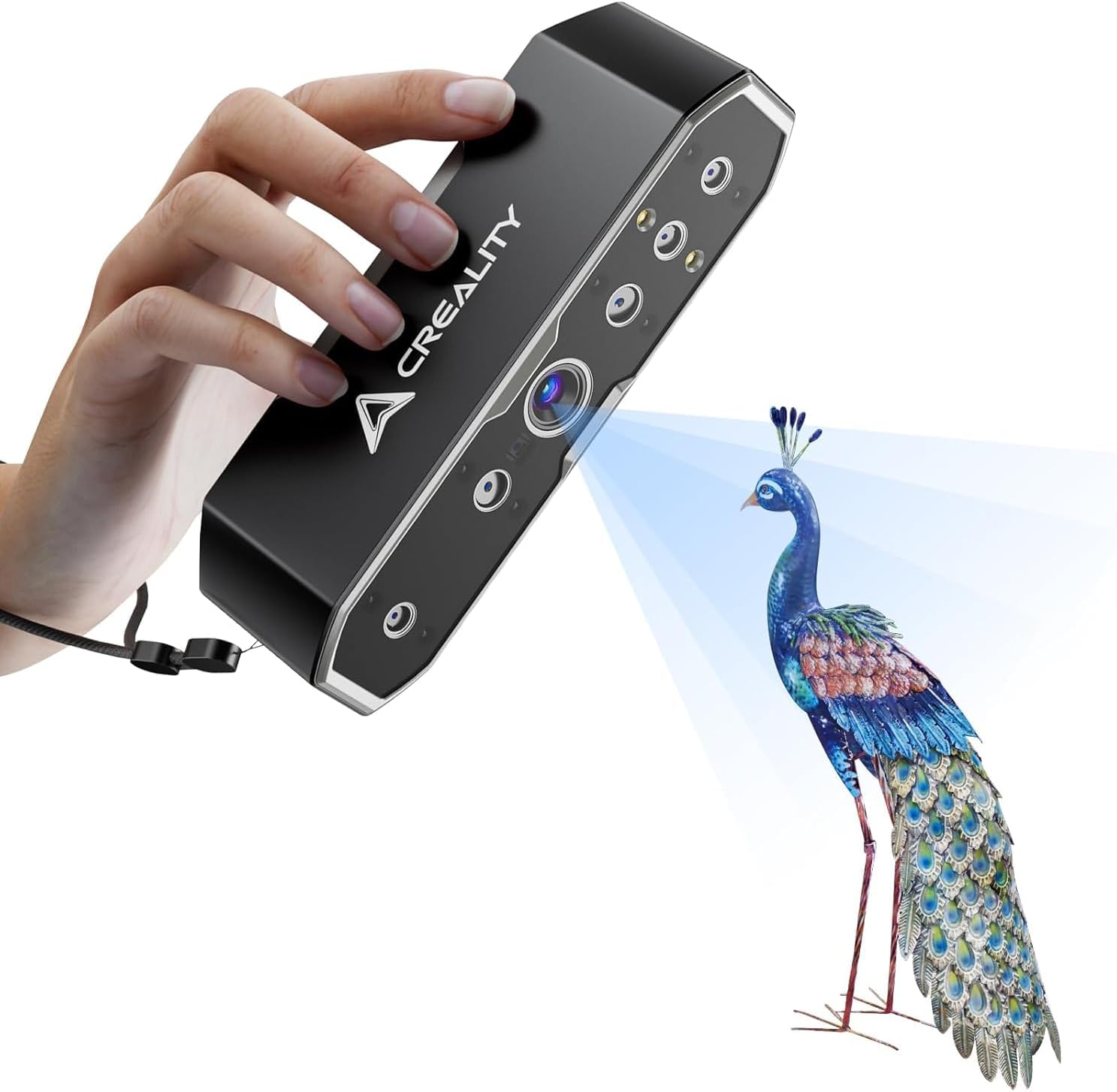 Creality CR-Scan Otter 3D スキャナー 3D プリント用、ハンドヘルド 3D プリンター スキャナー、4 レンズ ステレオ ビジョン 10-2000mm 範囲付き