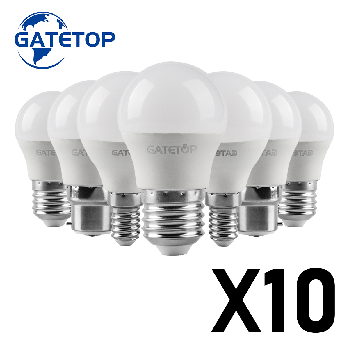 10 個 LED 電球ランプ G45 E27 E14 B22 AC220V 電球リアルパワー 3 ワット 5 ワット 6 ワット 7 ワット 3 ワットランパーダリビングルームホーム LED ボンビージャ