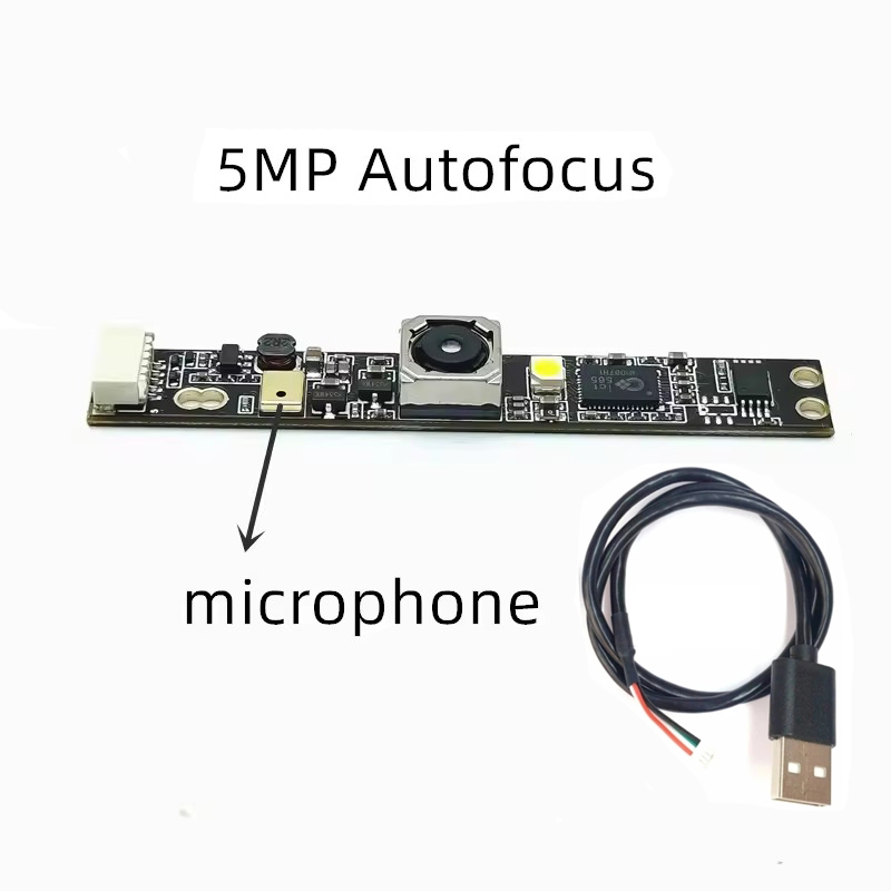 5MP OV5640 USB カメラモジュールボードラップトップ PC コンピュータ用 2592 × 1944 解像度オートフォーカスウェブカメラモジュールマイク付き