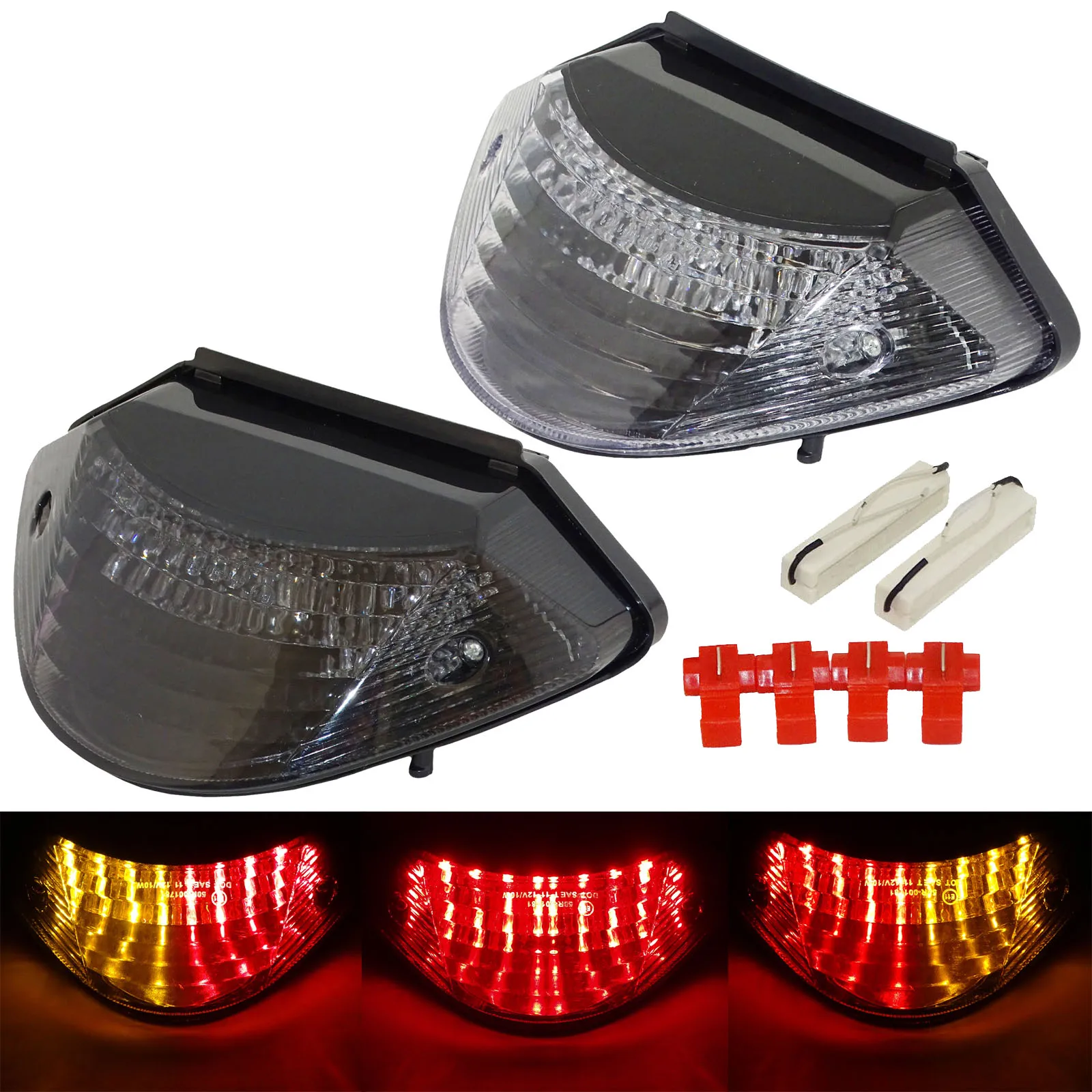 E マーク Led 統合ウインカーテールライトリアテールブレーキターンシグナルライトホンダ CB900F CB 900 F 919 Hornet SC48 2002-2007