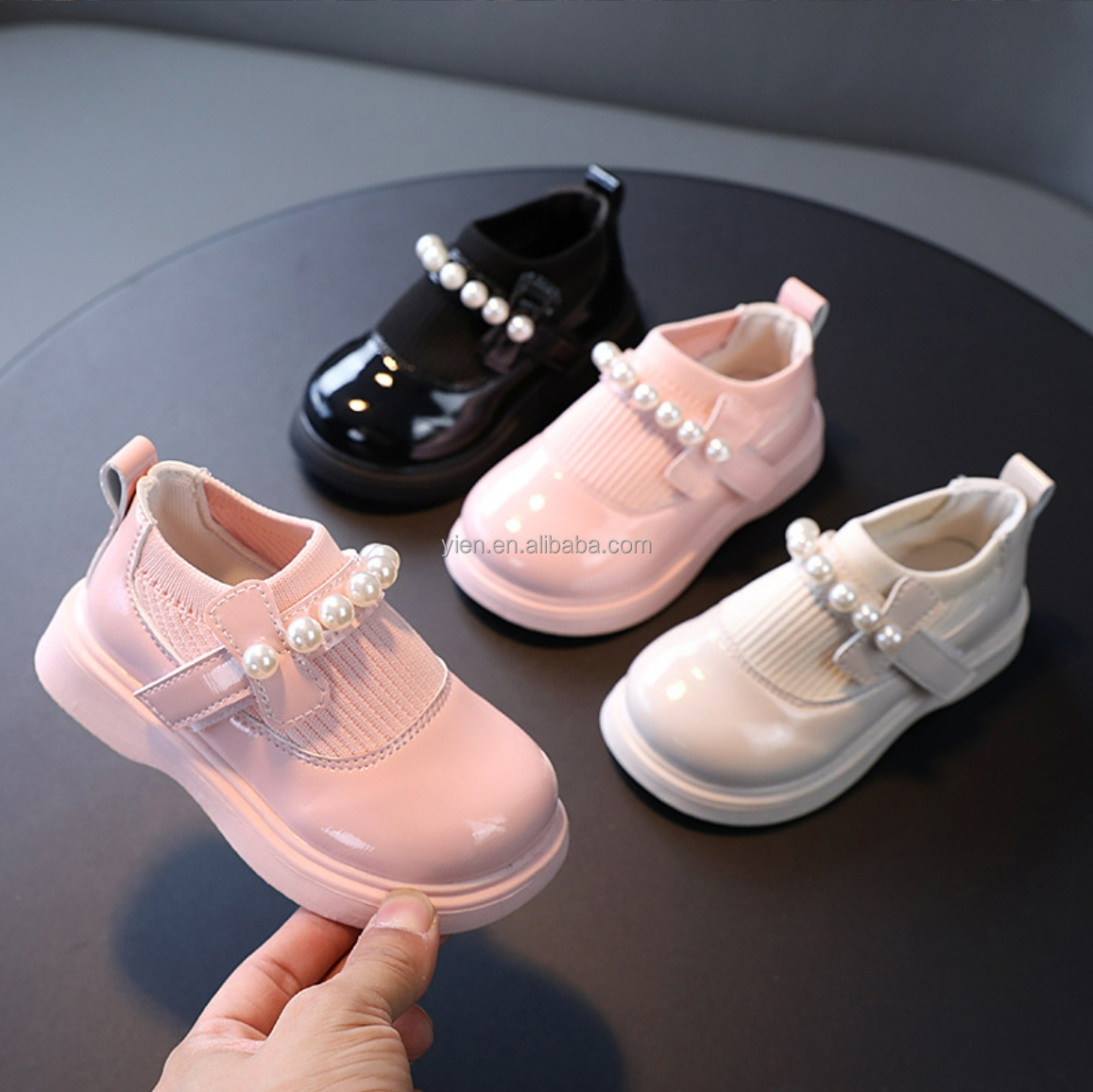 熱い販売子供靴女の子ブリンブリン革靴高品質革子供靴メーカー