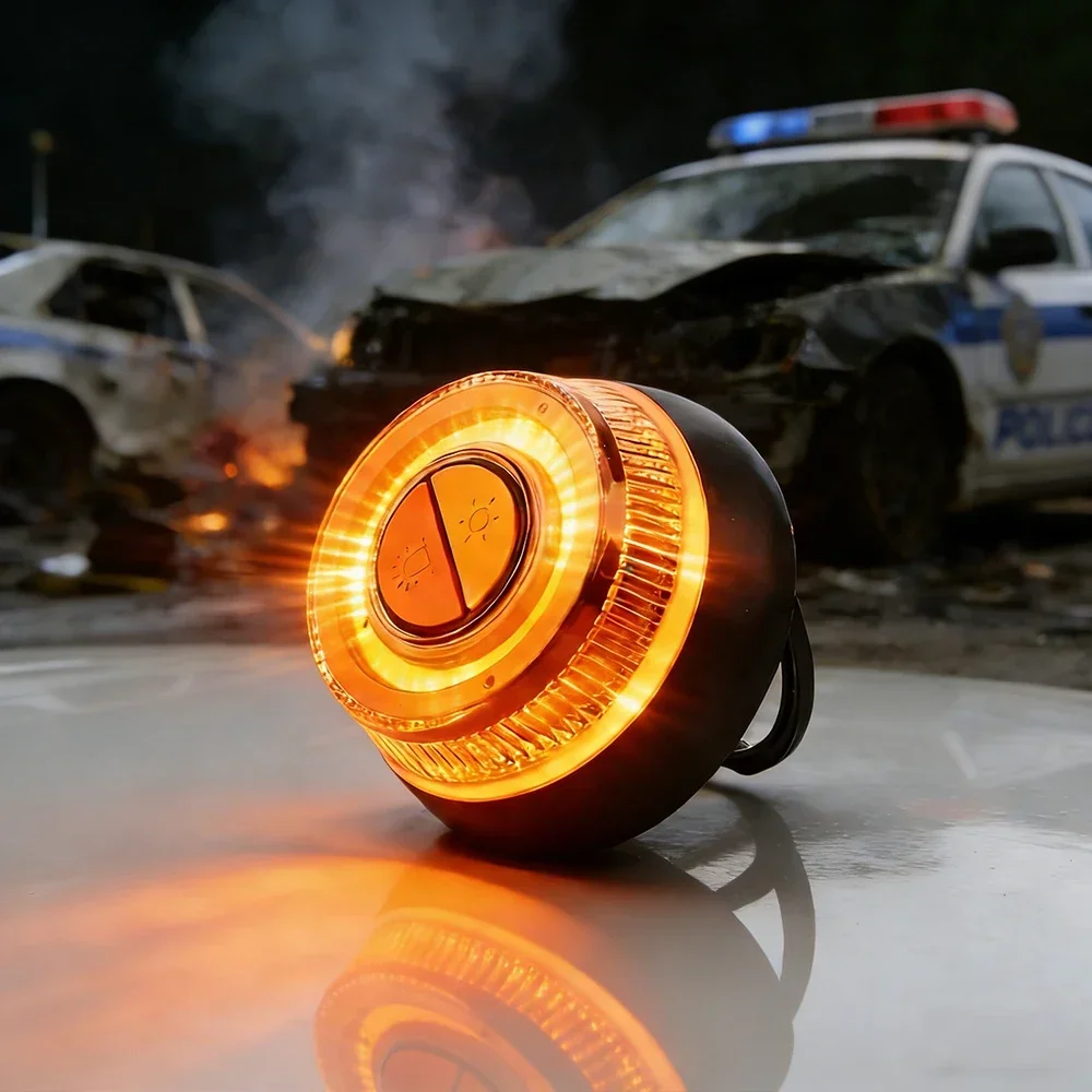 車の緊急ビーコンライト地理位置情報 DGT 3.0 承認磁気誘導ストロボ点滅ランプ夜間安全信号警告ランプ