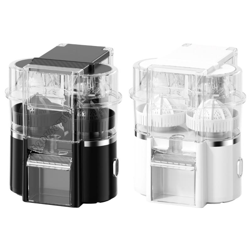 電気ダブルヘッド柑橘類ジュース絞り機電源コードクリーニングブラシ付きキッチンフルーツ 4XFB