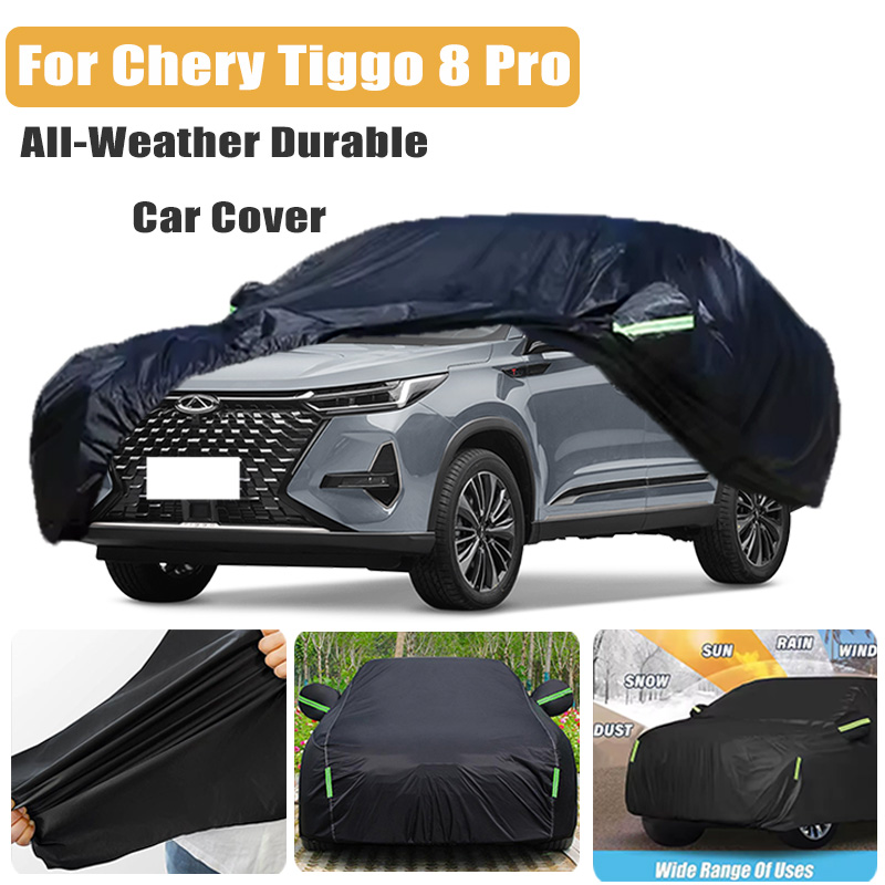 Chery Tiggo 8 Pro 用オールシーズン車カバー - 屋外完全保護、防水防塵、耐熱カーアクセサリー