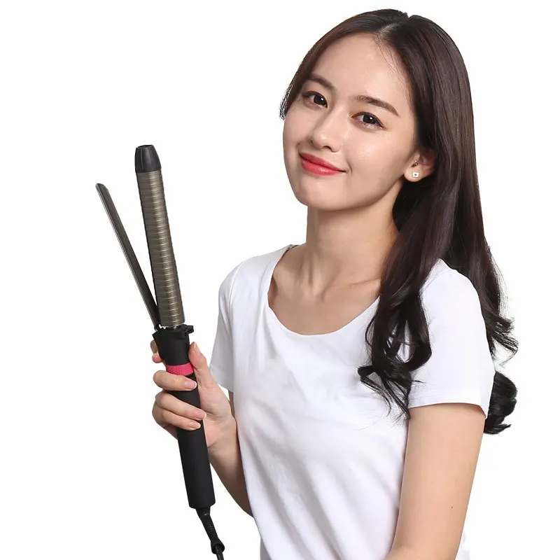 ヘアスタイリングツール回転ヘアアイロン杖 LED ワンドカーラープロフェッショナルセラミックヘアカーラー 240V EU ソケット