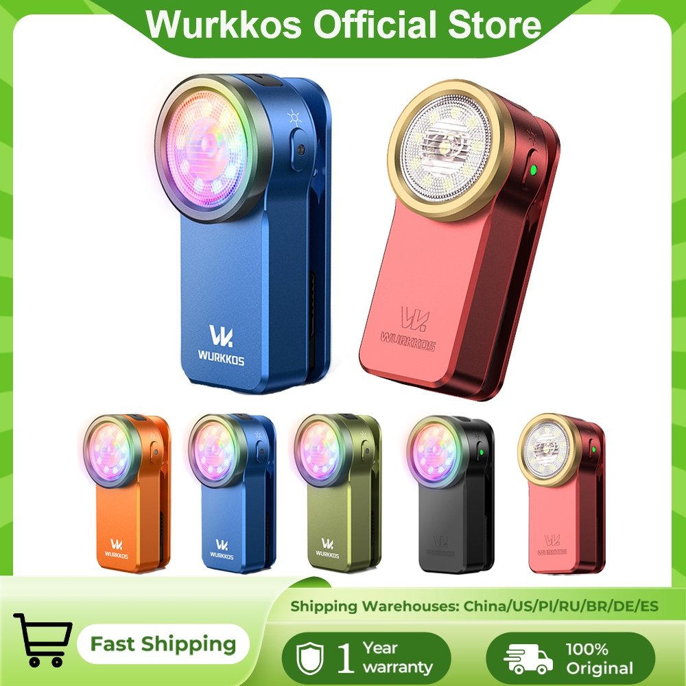 Wurkkos HD03 680LM ミニクリップライト USB 充電式ポケット懐中電灯スポットライト/投光器ポータブル RGB トーチマグネット付き