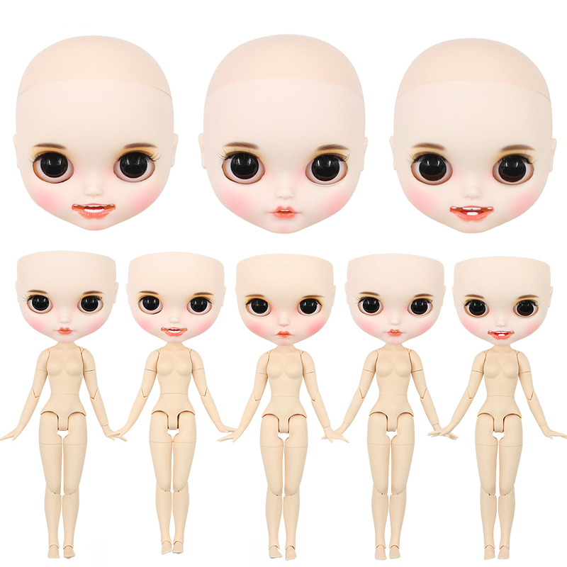 DBS ブライス人形ハゲ頭カスタマイズマット顔白い肌 DIY カスタム人形アニメ女の子