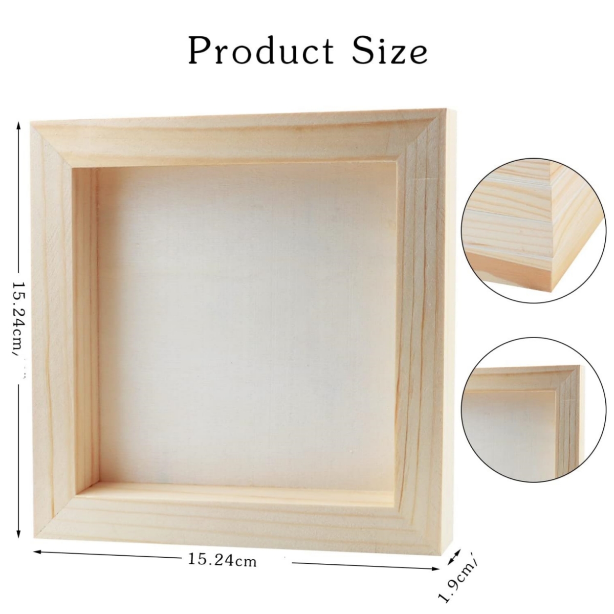 正方形の木製パネル、6x6インチ/15x15cm、空白の木製キャンバスクレードル絵画パネルボード、描画、注ぐ、DIYアートクラフト用