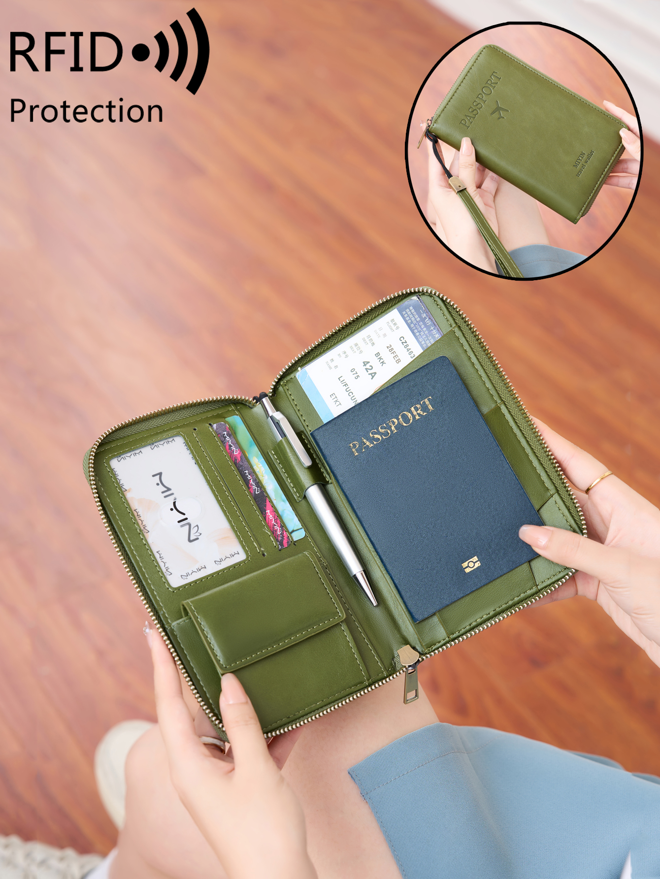 レトロ RFID 盗難防止パスポートカバーミニマリストファッションパスポートバッグ多機能 PU レザーパスポートホルダートラベルアクセサリー