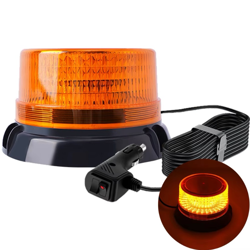 90 LED アンバー点滅警告安全超高輝度緊急 360 回転ストロボビーコンライト磁気付きトラックフォークリフト