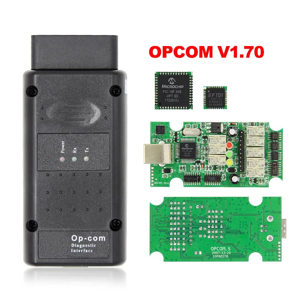 OPCOM V5 V1.70 PIC18F458 FTDI フラッシュファームウェアアップデート V1.99 CAN バス OP COM オペル OBD2 スキャナ自動車診断ツールケーブル