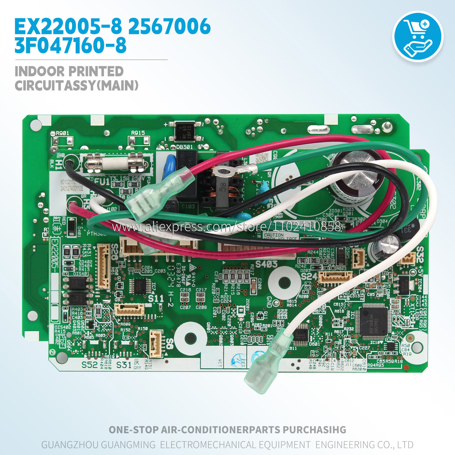 プリント基板 Assy メイン制御 EX22005-8 2567006 3F047160-8 ダイキン室内機エアコン部品 HVAC PCB ツール