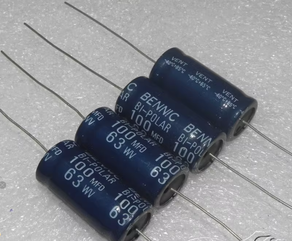5 ピース/ロットベニックアキシャル 63V100UF 63V120UF 63WV 100MFD 無極性分周アルミ電解コンデンサ