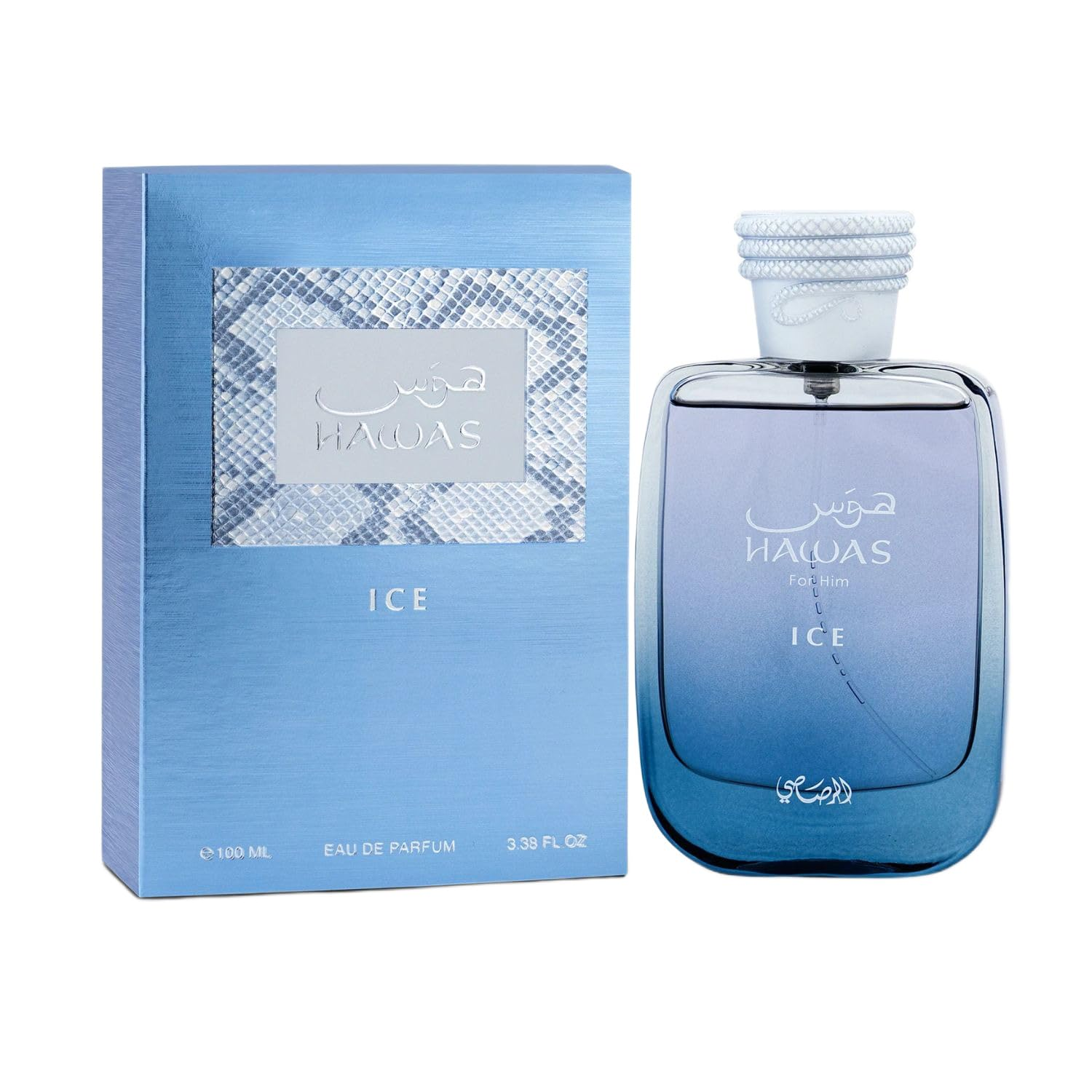 RASASI Hawas Ice for Men オードパルファム、100ml (3.38 オンス)、プレミアム アラビアン フレグランス