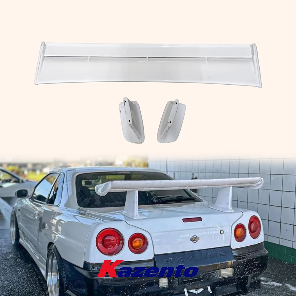 日産 R34 スカイライン GTR GTT リアハイレッグトランクブーツ OE スポイラーウイング FRP 未塗装