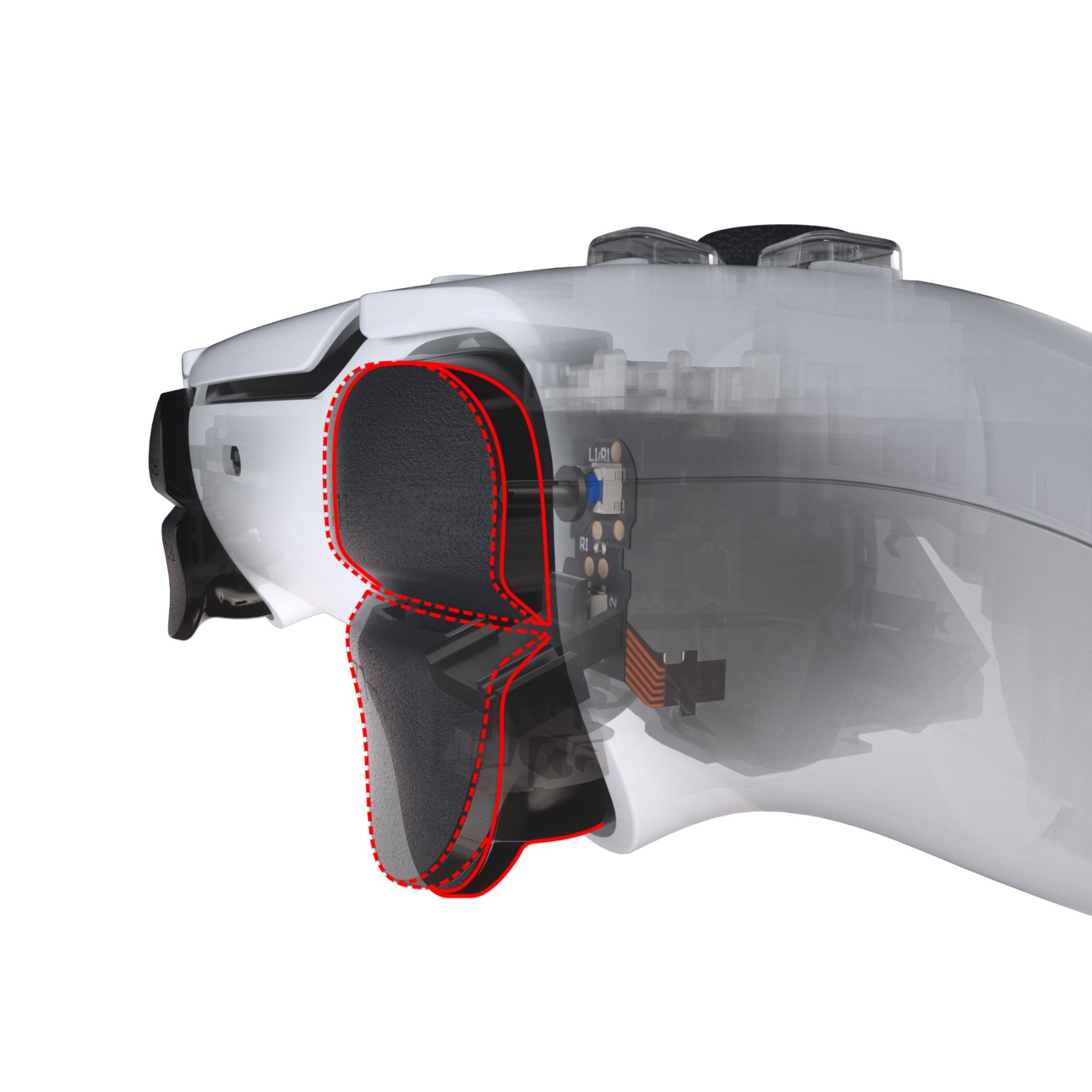 eXtremeRate 触覚バージョン クリッキー ヘア トリガー キット ショルダー ボタン マウス クリック キット PS5 コントローラー用 BDM-010
