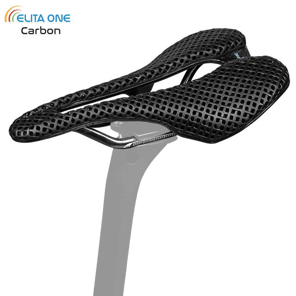 Elitaone 3D プリントカーボンサドル 245 × 145 ミリメートル超軽量 160 グラムサイクリングシートトライアスロンロード MTB マウンテングラベルバイクアクセサリー