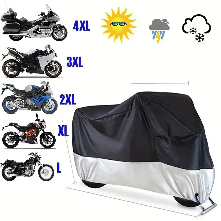 新しいオートバイカバーターポリンカバー布モトスクーターカバープロテクター防水雨防塵バイク自転車ケーステント