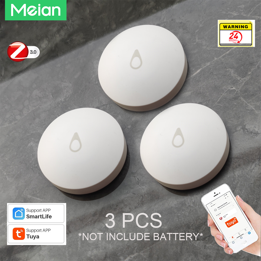 Meian 3 個 SW02 ZigBee 水洪水リーク浸漬センサーリンケージ検出器アラートオーバーフロー IP68 アラームセキュリティ保護