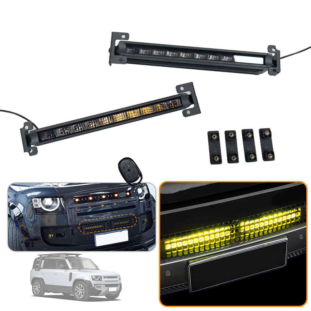 LED グリル ライトバー ランドローバー ディフェンダー 90 110 130 2020-2025 ホワイト