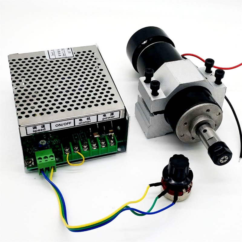 空冷 0.5kw スピンドル電源 52 ミリメートルクランプ Er11 チャック 500 ワットスピンドルモーター速度ガバナー CNC フライス用