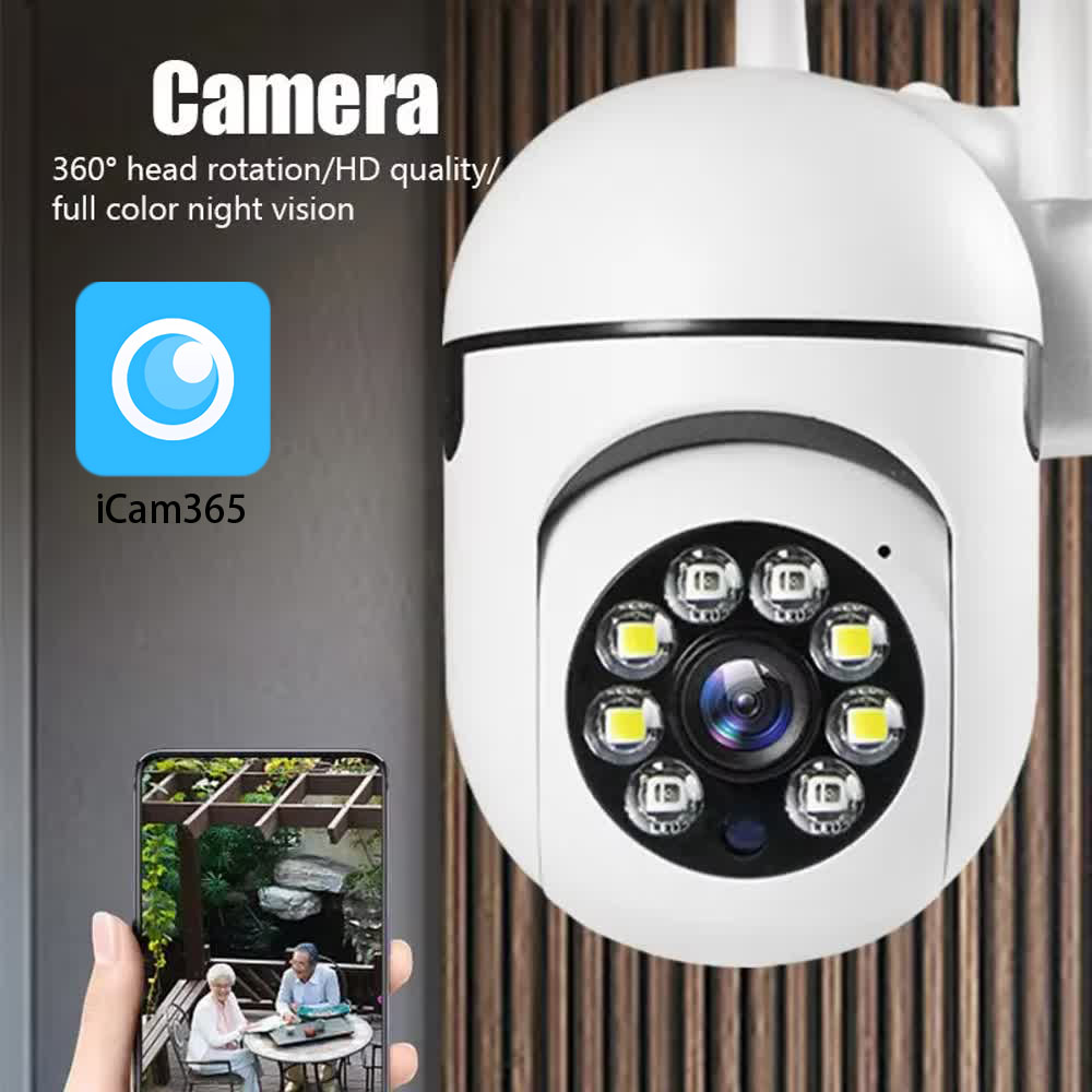 iCam365 2MP ワイヤレスセキュリティ監視カメラ 1080P Wifi IP カメラ屋外 AI 人間追跡双方向オーディオナイトカラーカム