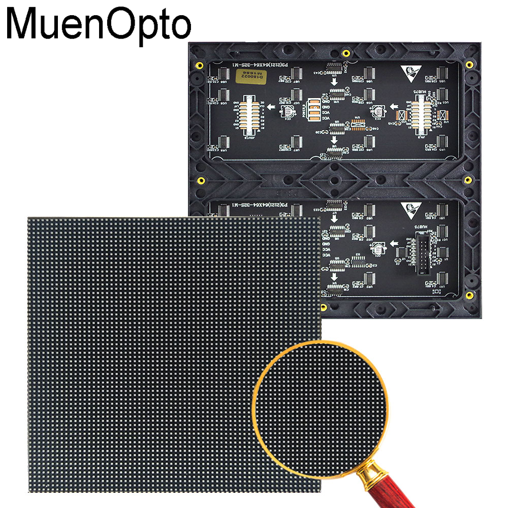 P3 屋内 64*64 ピクセル LED ディスプレイモジュール 192 × 192 ミリメートル 1/32 スキャン SMD RGB フルカラー LED ディスプレイ画面