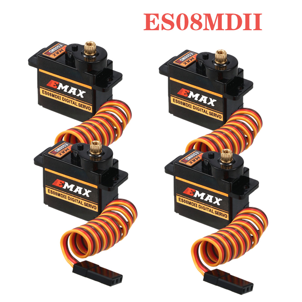 EMAX ES08MDII 高トルクメタルギアミニデジタルサーボ 2.0kg.cm 4.8-6V フタバ JR プラグ付き RC 固定翼マイクロプレーン用