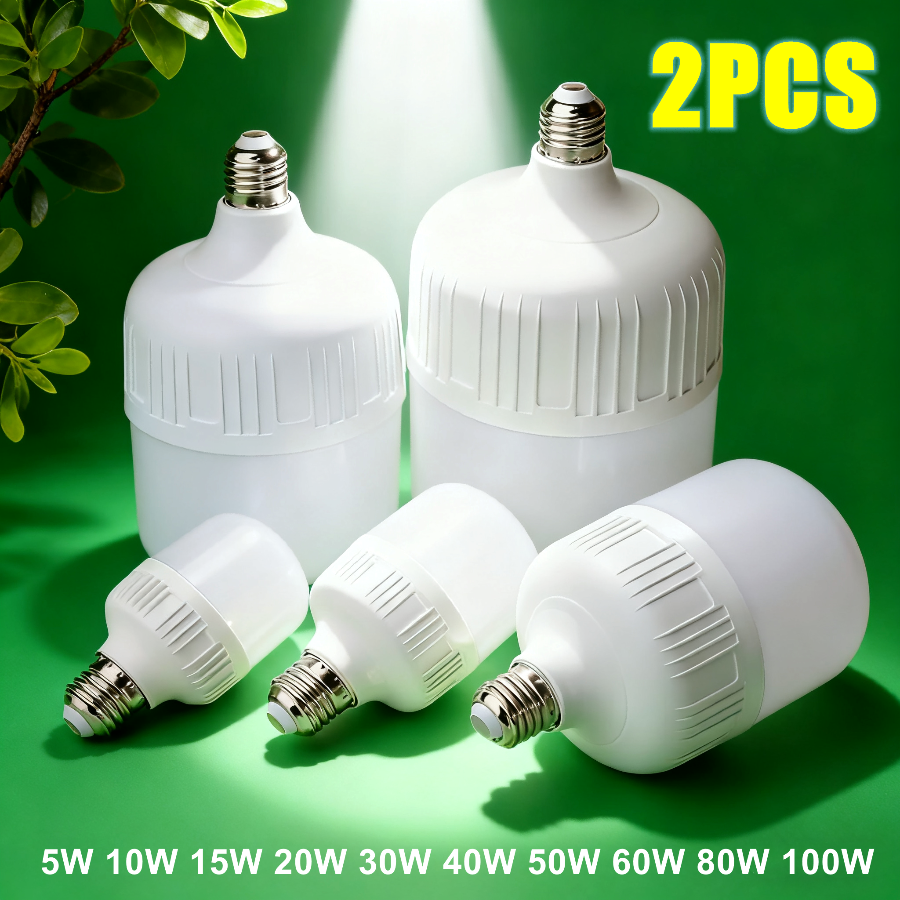 2 〜 1 個 E27 ハイパワー 220V 100 ワット 80 ワット LED ネジ口ライト高輝度電球白色光目の保護ちらつきなし