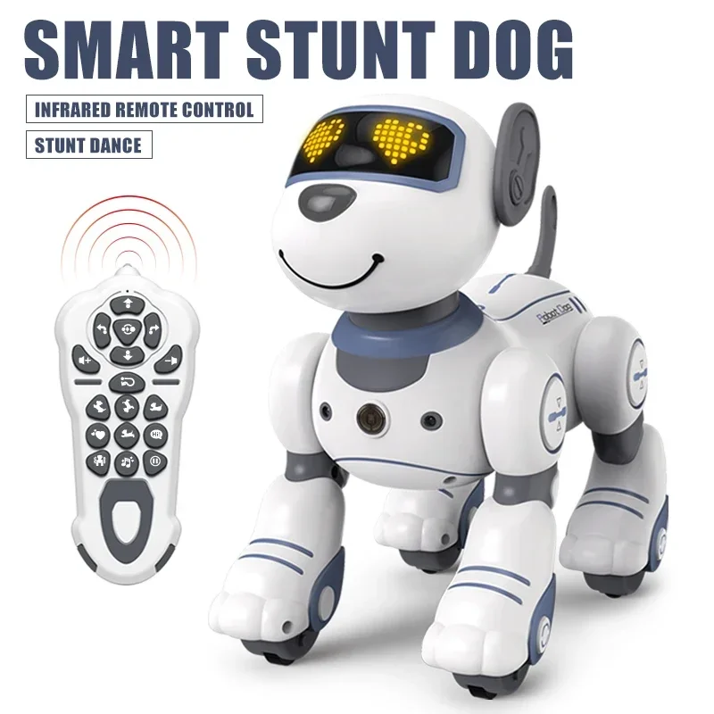 面白い RC ロボット電子犬スタント犬音声コマンドプログラマブルタッチセンス音楽歌ロボット犬ピンクのおもちゃ女の子のためのギフト