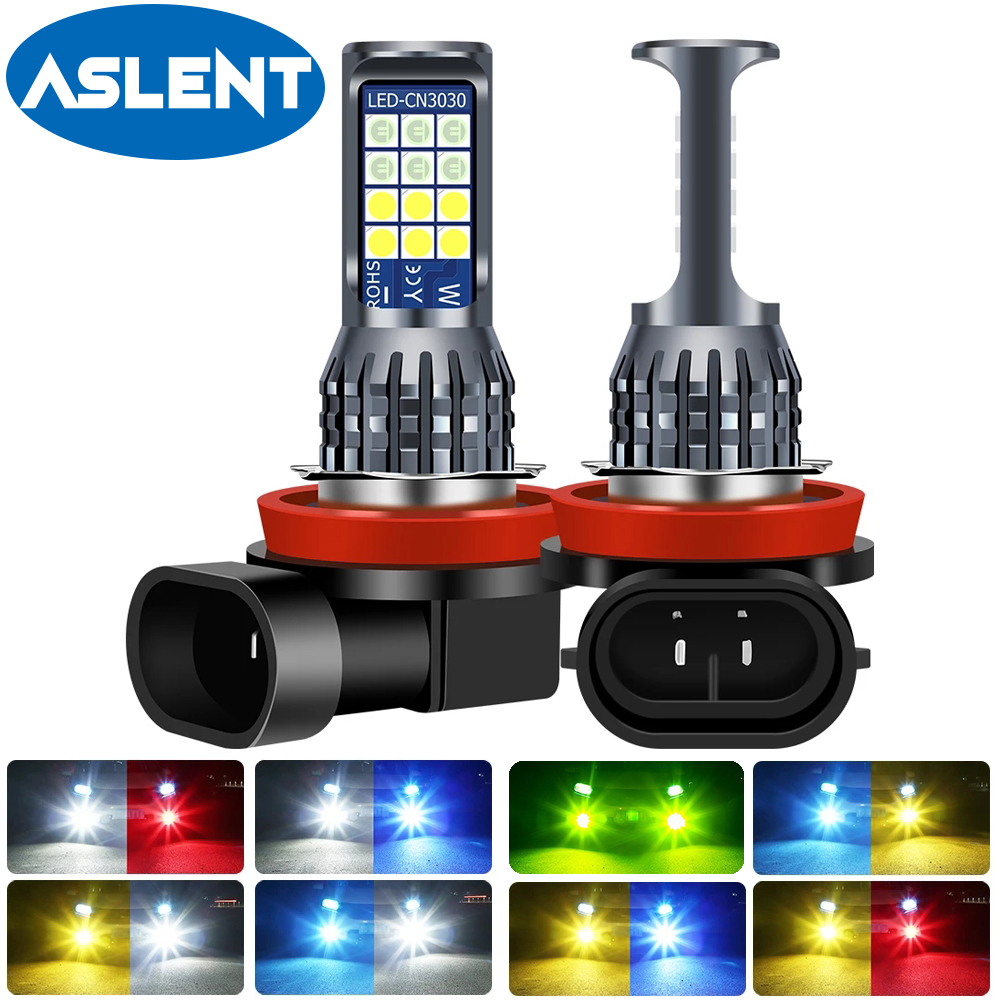 2 個 H8 H11 LED 電球 9006 HB4 LED フォグランプ 6000K 12V 24V ホワイトイエローグリーンレモンアイスブルー車のドライビングライト H16 オートランプ