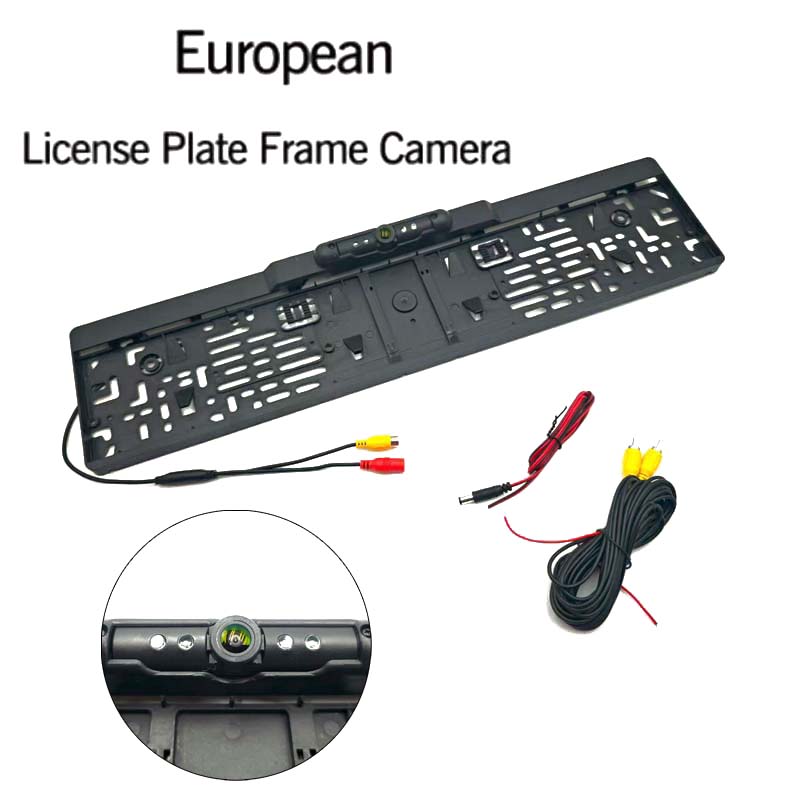 HD 車のリアビューカメラ EU ナンバープレートフレームリバースカメラ広角防水ナイトビジョン駐車モニター GPS に適合