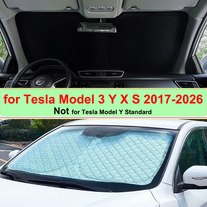 テスラモデル Y L ジュニパー 2026 フロントガラスサンシェード厚みサンシェードモデル 3 XS 2025 2024 抗 UV シェーディングスクリーンカバー