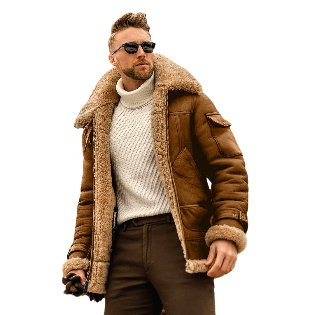 メンズ肥厚毛皮の襟防風 Pu レザーコート男性ブランドのレザージャケット男性の冬のオートバイの服 Leanther ジャケット