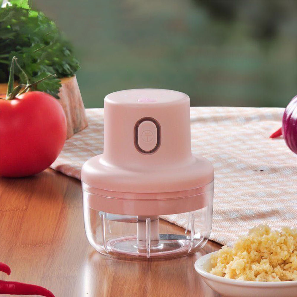 Electric Garlic Chopper Small Food Processor USB Garlic Masher Machine Ginger Vegetable Crusher for Garlic Ginger Chili Fruit