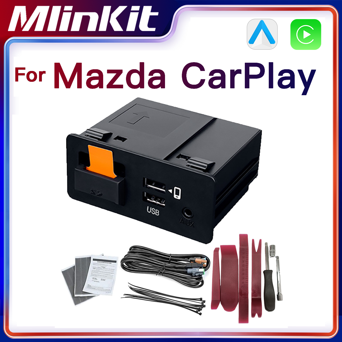 新しいアップグレード CarPlay Android 自動 USB ハブアダプタマツダ 2 3 6 CX3 CX5 CX8 CX9 MX5 ミアータ TK78669U0C レトロフィットキット 00008FZ34