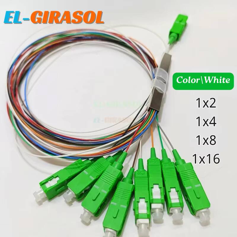 高品質 10 ピース/ロット 1X2 1X4 1X8 1X16 PLC SC/APC SM シングルモード 0.9 ミリメートル G657A1 1 メートル FTTH 光ファイバスプリッタ