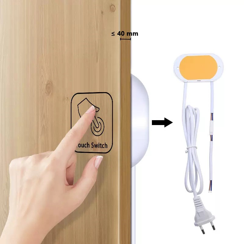AC電圧85V-265V LEDライトタッチスイッチ、厚さ40mmの木材を貫通可能、家庭用照明調光タッチコントローラ