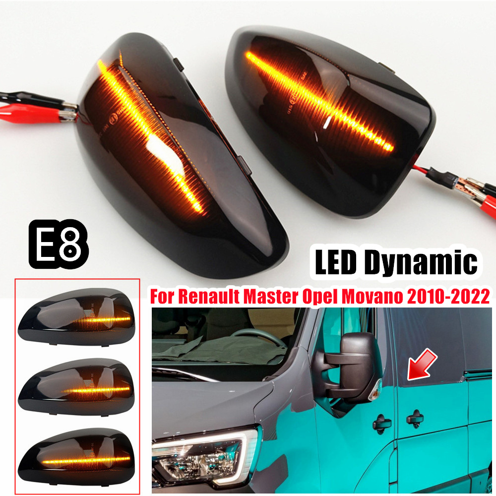 ルノーマスター III 3 EV FV HV JV UV 2010 2011 2012 2013 2014 - 2023 ダイナミック LED サイドミラーターンライト信号ランプに適合