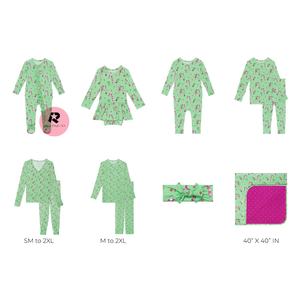 竹95％、スパンデックス5％の生地を使用した2ピースパジャマセット。子供用カジュアルウェア、女の子用ママ服、卸売衣料セット。