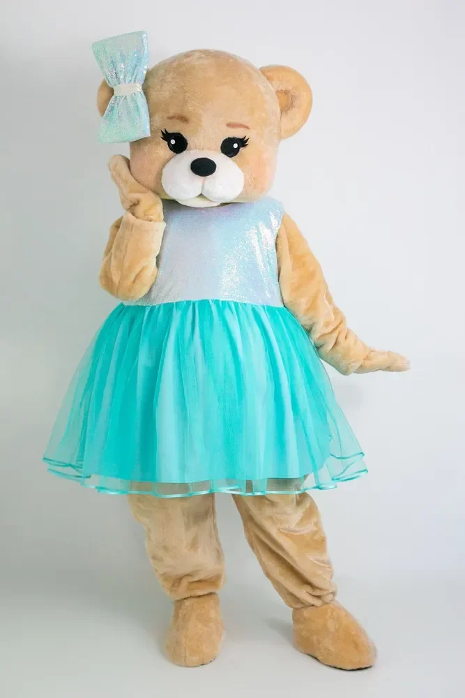 ブルードレステディベアマスコットコスチューム大人クリスマスファンシードレス漫画カーニバル衣装ハロウィーンパーティーイベント用