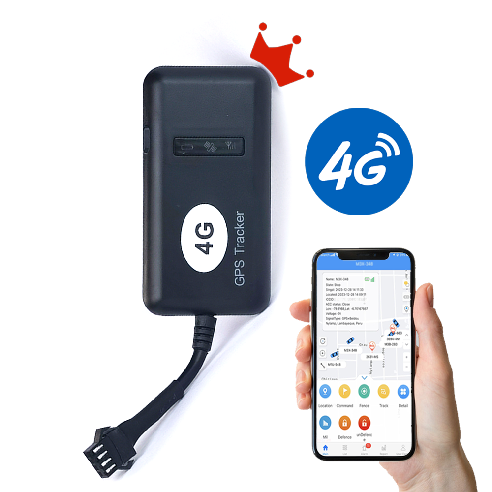 DAGPS Tracker 4G GT02 4pin GPS Sentinel - Ultra-Precise Position & Cut OFF Fuel /Stop Engine & Acceleration Alarm for Your Vehic